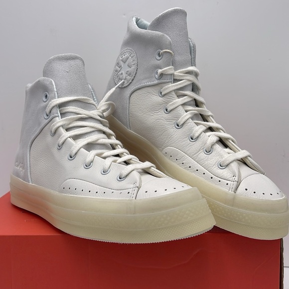 Converse WMNS CHUCK 70 MARQUIS HI VINTAGE WHITE/MOONBATHE A05620C Platforms - Picture 4 of 16